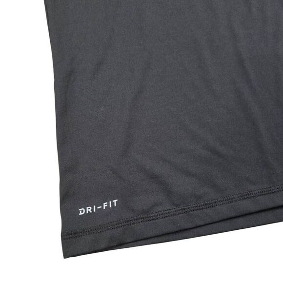 Nike Swim Shirt Womens Large Black Dri-Fit UPF 40+ Raglan Sleeve Rash Guard Retr - Picture 2 of 6